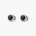 Men's Black Moissanite s925 Stud Earrings