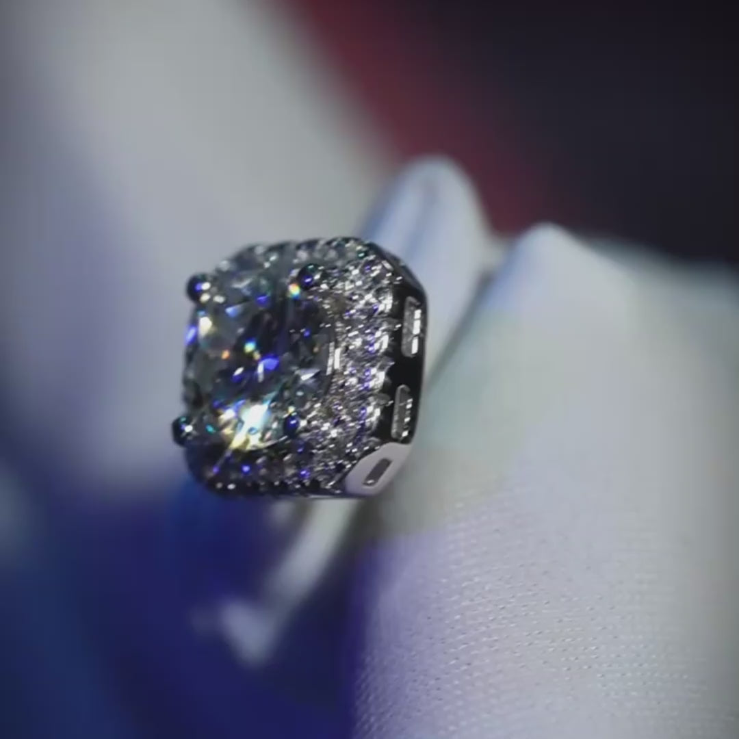Men's Moissanite Square s925 Stud Earrings