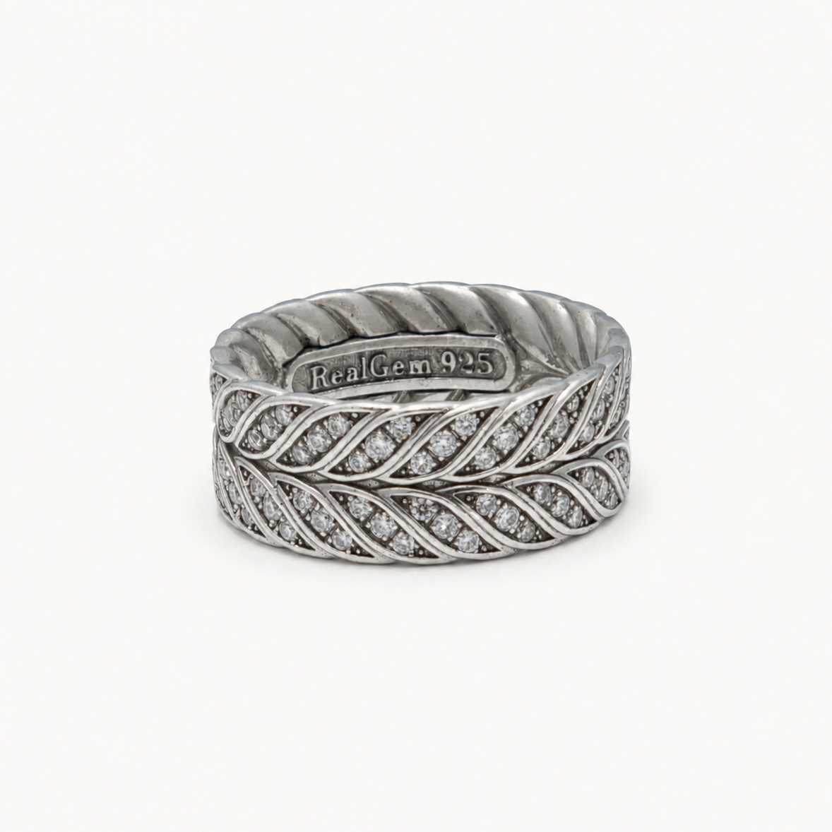 Chevron Pavé Band Ring