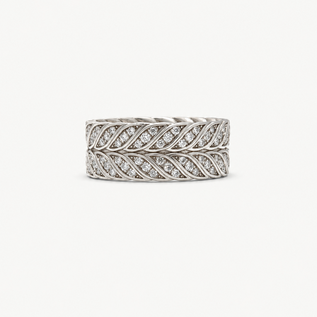 Chevron Pavé Band Ring