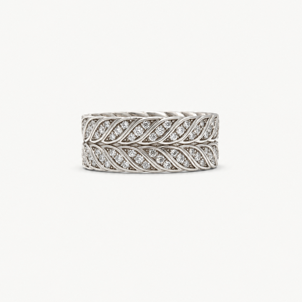 Chevron Pavé Band Ring