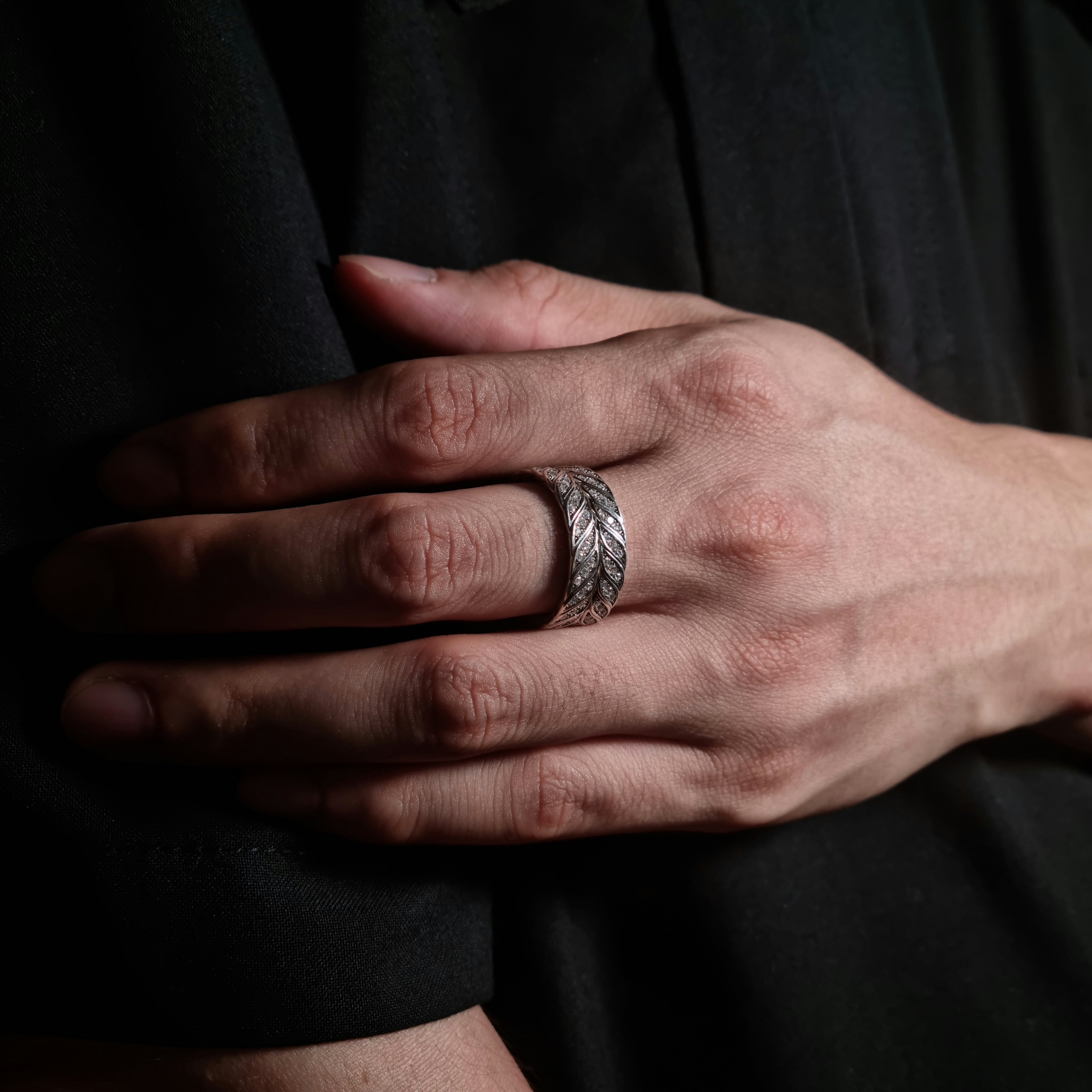 Chevron Pavé Band Ring
