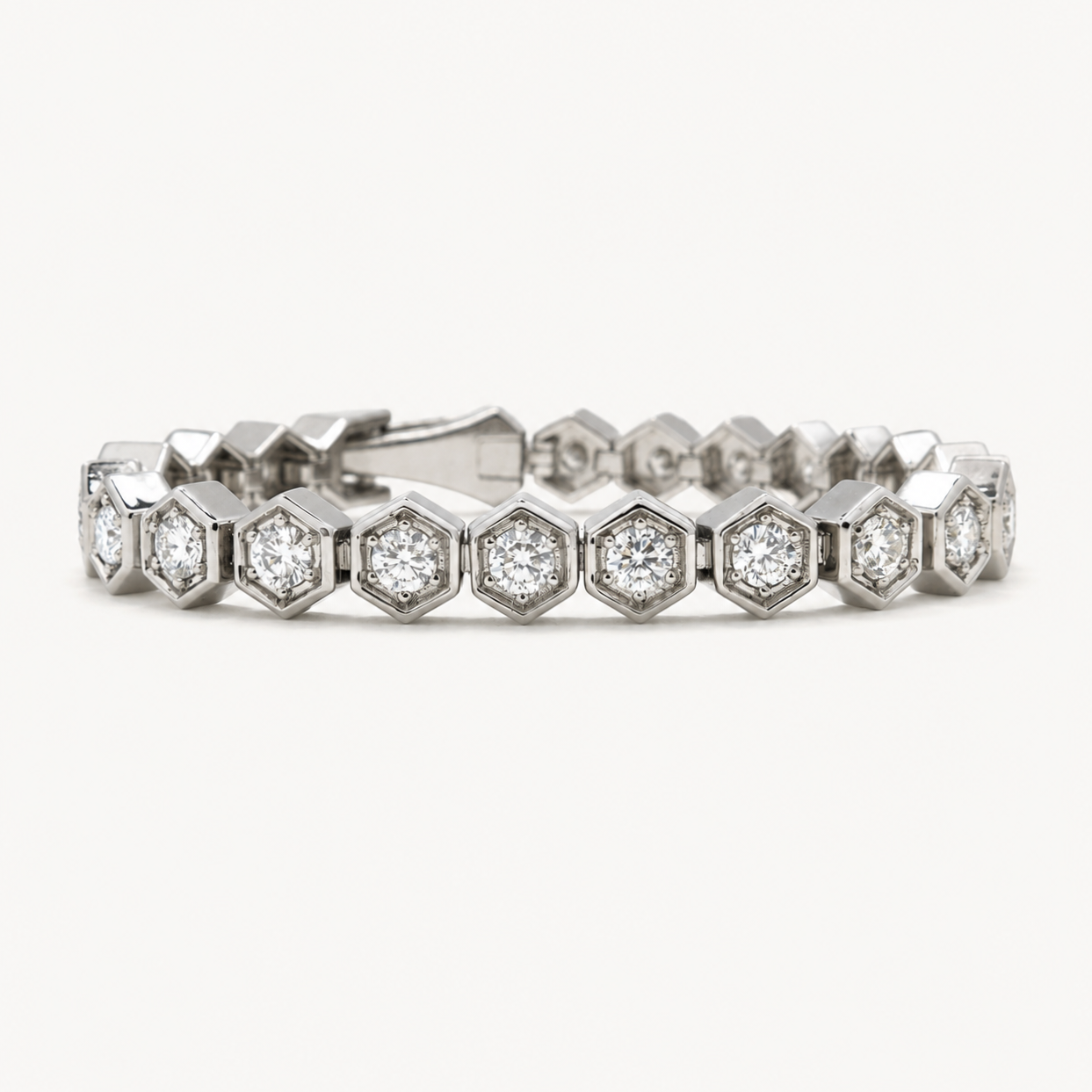 Hexagon Tennis Bracelet