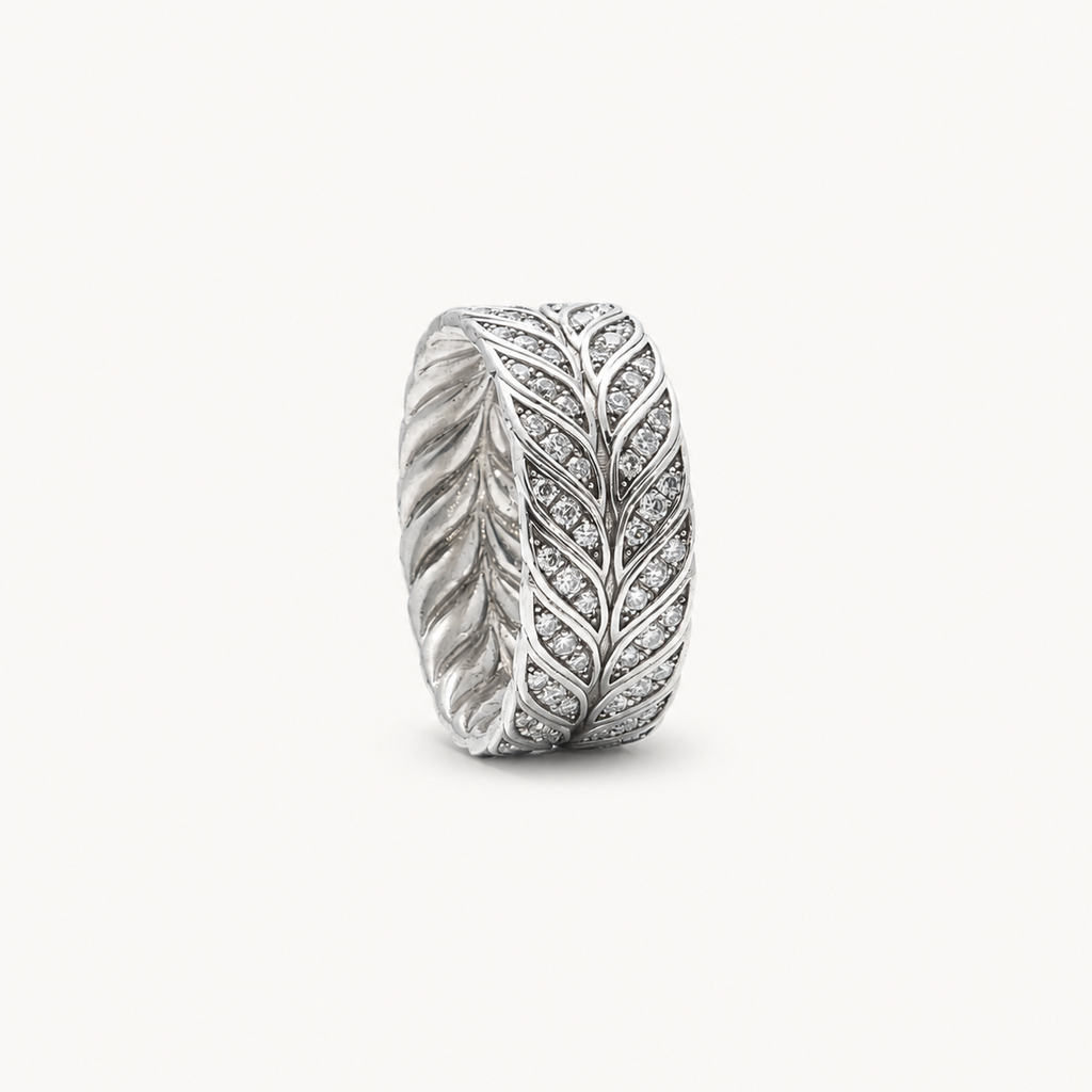 Chevron Pavé Band Ring
