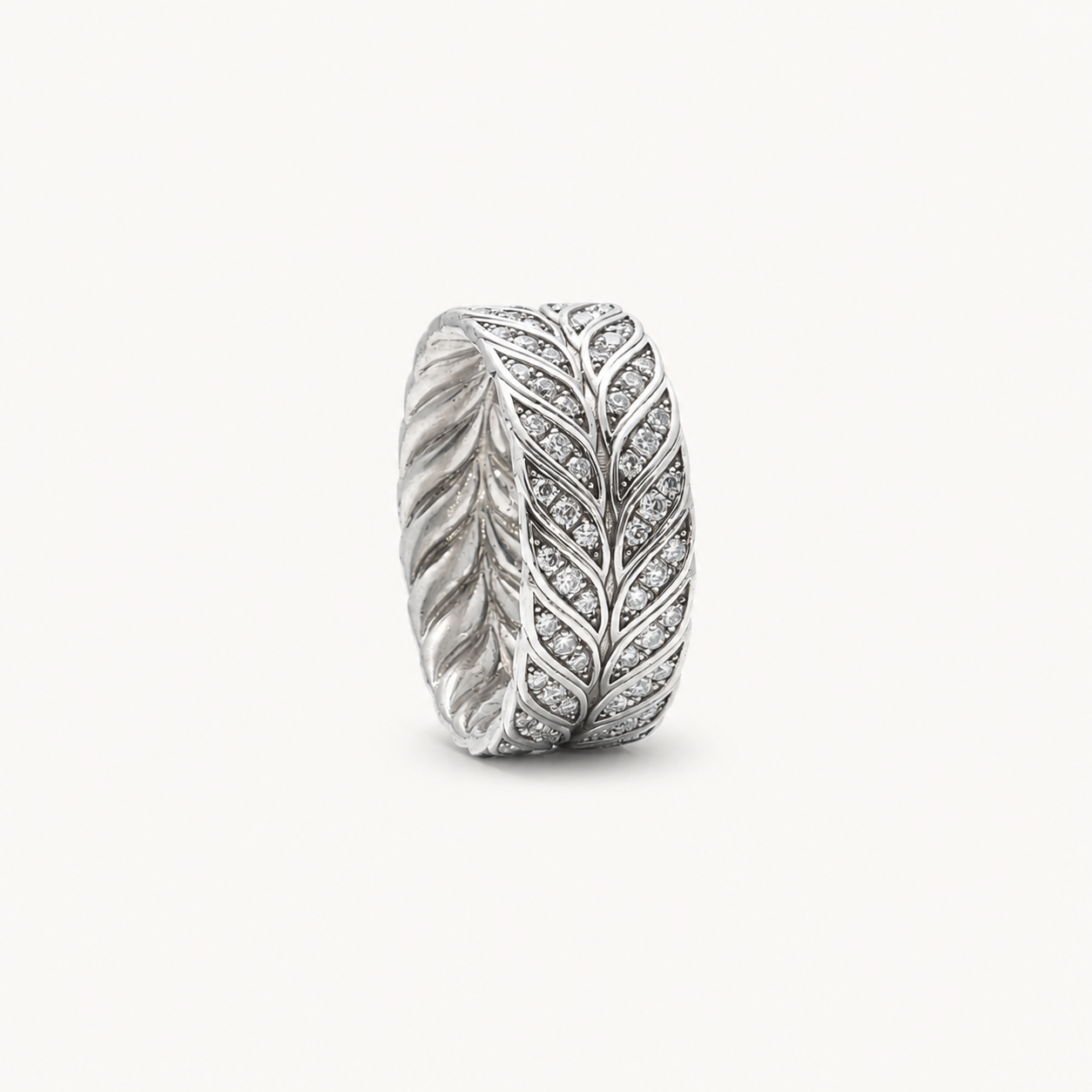 Chevron Pavé Band Ring