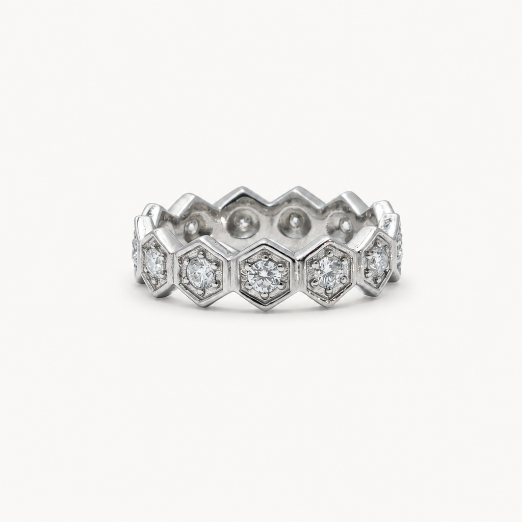 Hexagon Band Ring