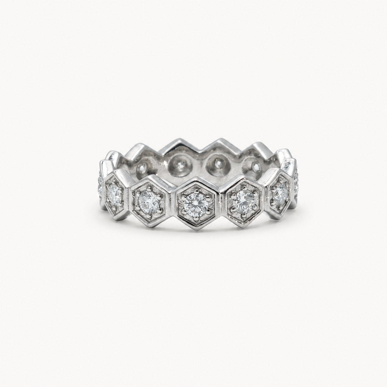 Hexagon Band Ring