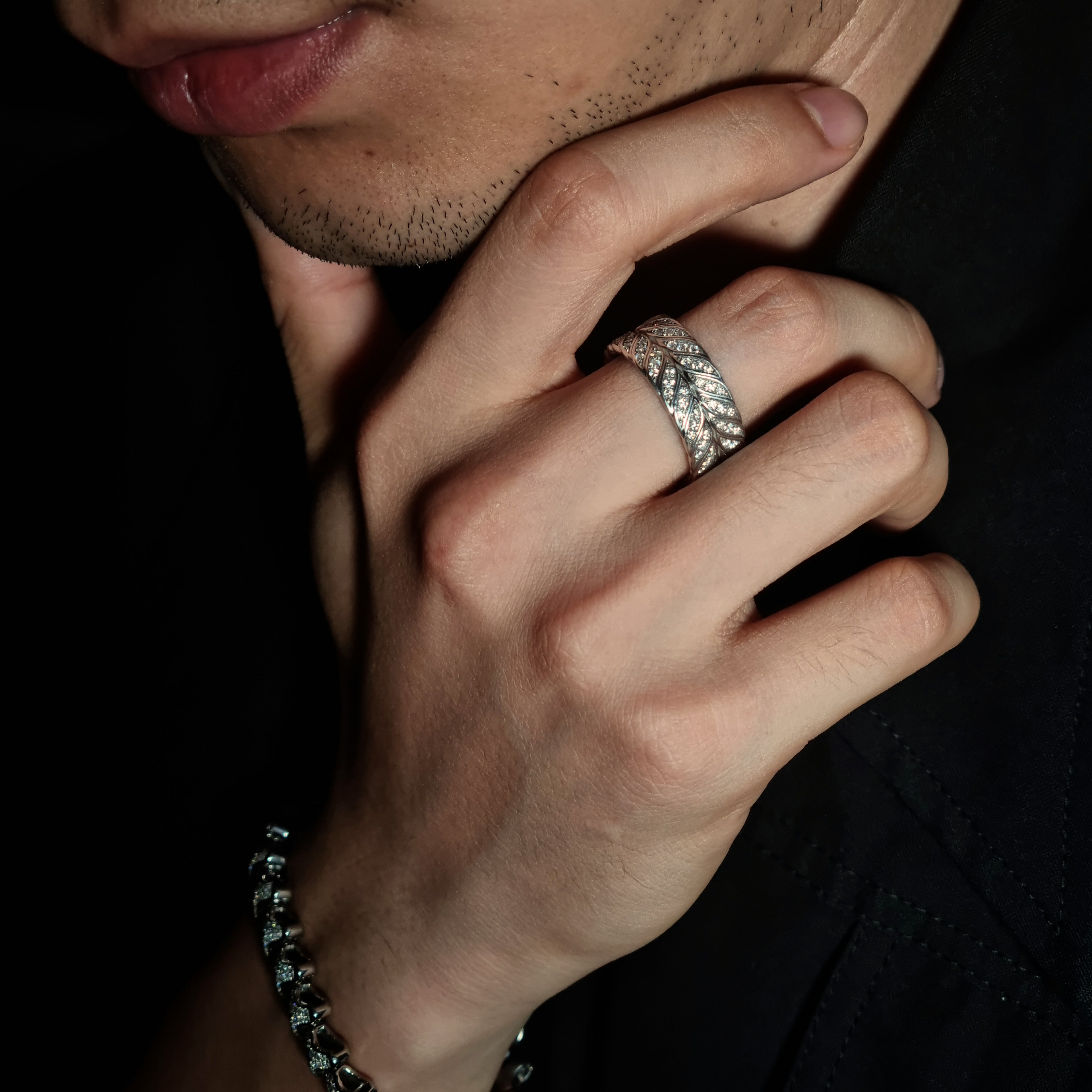 Chevron Pavé Band Ring