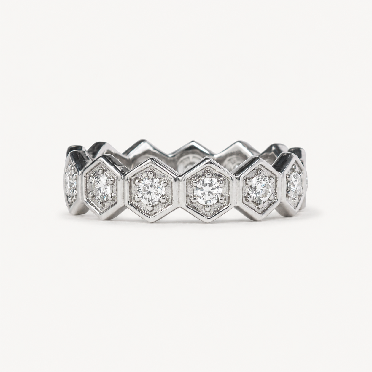 Hexagon Band Ring